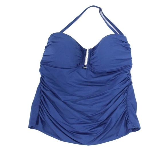 Bleu Rod Beattie Navy Bandeau Tankini Swim Top 8 - Blue - navy closet staple - Picture 2 of 5